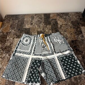 Rhude Bandana Shorts Swim Trunks Green White Brand New Medium